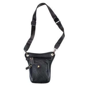 CTM Covertible Leather Waistpack and Crossbody Travel Bag